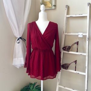 Love, Fire Red Romper